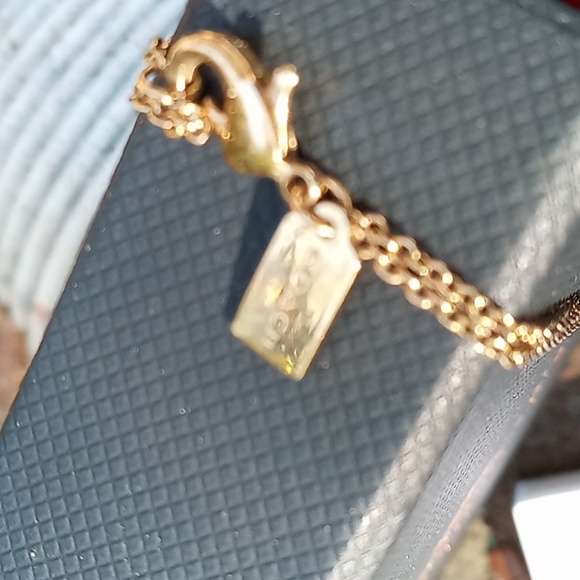 Coach Standard Insignia Double Necklace in Gold Tone(230908JAX) - Picture 4 of 5